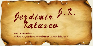 Jezdimir Kalušev vizit kartica
